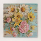 Shabby Chic Flowers Puzzle (Horizontal)