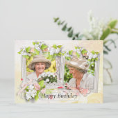 Shabby Chic Foto Verjaardag Kaart (Staand voorkant)
