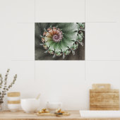 Shabby Chic Fractal Pattern Poster (Keuken)