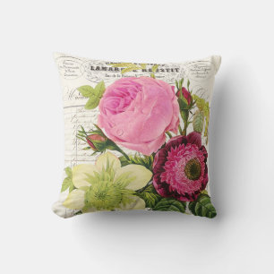 Shabby chic Frans botanisch Kussen