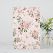 Shabby chic, franse chic, , floral, rustic, pi briefpapier (Staand voorkant)