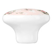 Shabby chic, franse chic, , floral, rustic, pi keramische knop (Zijkant)