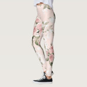 Shabby chic, franse chic, , floral, rustic, pi leggings (Links)