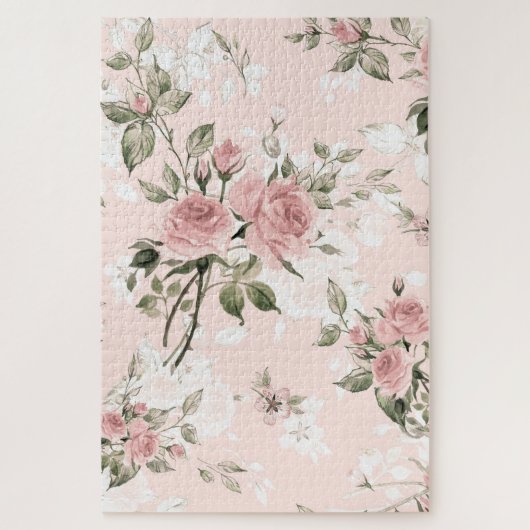 Shabby chic, franse chic, , floral, rustic, pi legpuzzel (Verticaal)