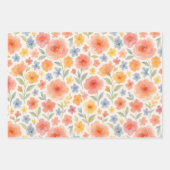 Shabby Chic Franse Floral Art Pattern Inpakpapier Vel (Voorkant)