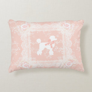Shabby Chic Franse Poedel  kant Accent Kussen