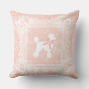 Shabby Chic Franse Poedel kant Kussen