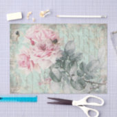 Shabby Chic  French Pink Floral Tissuepapier (Craft)