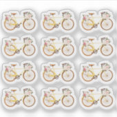 Shabby Chic  Geel Fietsplanner Sheet Sticker (Voorkant)