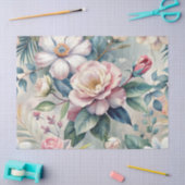 Shabby Chic  geïnspireerde pastelbloem Tissuepapier (Craft)