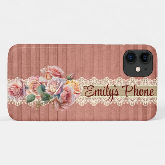 Shabby Chic gepersonaliseerd Case-Mate iPhone Case (Achterkant (horizontaal))