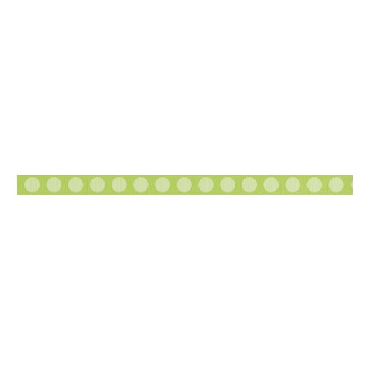 Shabby Chic Groene Polka Dot Grosgrain Lint (Voorkant)