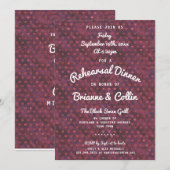 Shabby Chic Hearts repetitie Dinner Invitation Kaart (Voorkant / Achterkant)