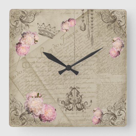Shabby Chic - Horloge murale (Recto)