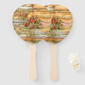 Shabby Chic Hummingbird Flight Handwaaier (Voorkant en achterkant)