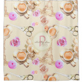 Shabby Chic in  Parijs Douchegordijn (Voorkant)