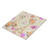 Shabby Chic in  Parijs Tegeltje (Zijkant)