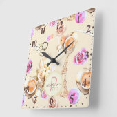 Shabby Chic in Parijs Vierkante Klok (Hoek)