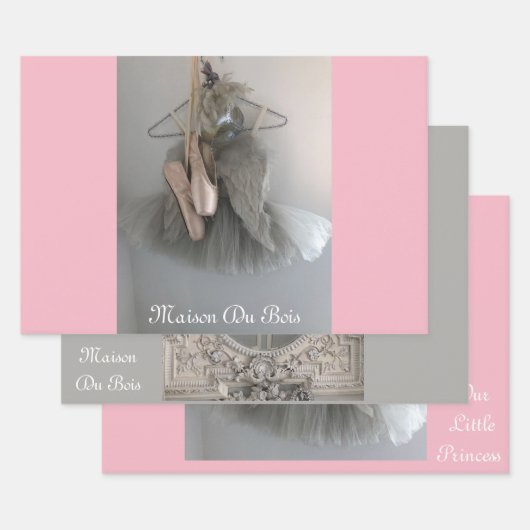 Shabby chic inpakpapier vel (Set)