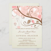 SHABBY CHIC INSÉPARABLES BRIDAL DOUCHE INVITATION (Devant / Derrière)