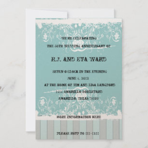 Shabby Chic Invitation Kaart