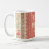 Shabby Chic Lace Floral gepersonaliseerd Koffiemok (Links)