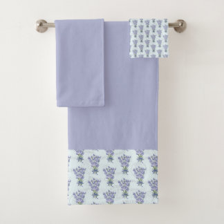 Shabby Chic Lavender Country Charm Floral Bad Handdoek