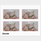 Shabby Chic Liefde Roze Rozen Stickers (Vel)