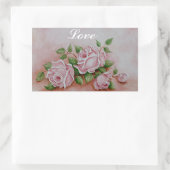 Shabby Chic Liefde Roze Rozen Stickers (Tas)