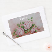 Shabby Chic Liefde Roze Rozen Stickers (Envelop)