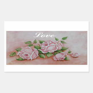 Shabby Chic Liefde Roze Rozen Stickers