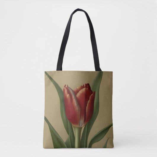 Shabby Chic Lovely Red Tulip Draagtas (Voorkant)