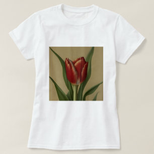 Shabby Chic Lovely Red Tulip T-shirt