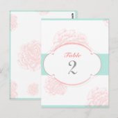 Shabby Chic Mariage Numéro de table Carte postale (Devant / Derrière)