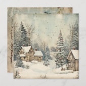  Shabby Chic Merry Christmas Kaart (Voorkant / Achterkant)