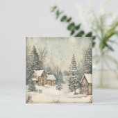  Shabby Chic Merry Christmas Kaart (Staand voorkant)