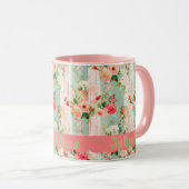 Shabby Chic met Schelp Naam Mok (Voorkant rechts)