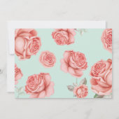 Shabby Chic Mint & Coral Bridal Shower Invitation (Dos)