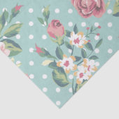 shabby chic mint polka stip roze wit  meisje tissuepapier (Detail)