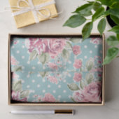 shabby chic mint polka stip roze wit  meisje tissuepapier (Geschenk)