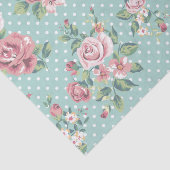 shabby chic mint polka stip roze wit meisje tissuepapier (Detail)