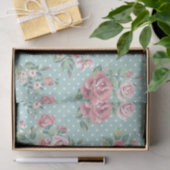 shabby chic mint polka stip roze wit meisje tissuepapier (Geschenk)