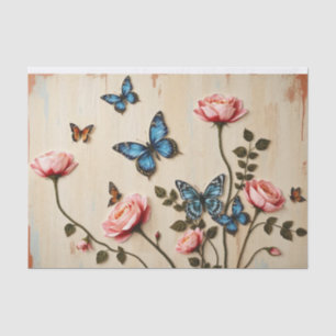 Shabby Chic Mixed Media Art Painting Tissuepapier