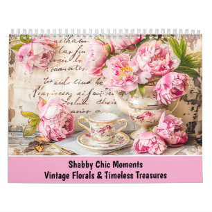 Shabby Chic Momenten – Vintage Bloemen & Tijdloze  Kalender