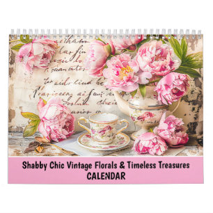 Shabby Chic Momenten – Vintage Bloemen & Tijdloze Kalender