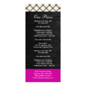 Shabby Chic Nail Salon Menu Cartes Rack (Dos)