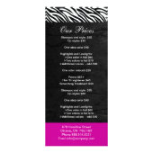 Shabby Chic Nail Salon Menu Cartes Rack (Dos)