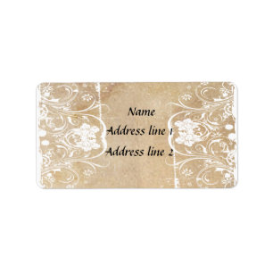 Shabby Chic Old Parchment Adresetiketten Etiket