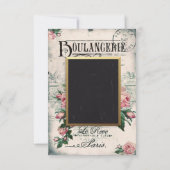 shabby chic , ontkoppeling , Victoriaans , frans c Save The Date (Achterkant)