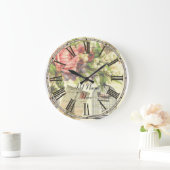 Shabby Chic Paris Kitchen Horloge ajouter le nom p (Maison)